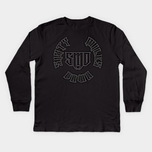 Black On Black Kids Long Sleeve T-Shirt